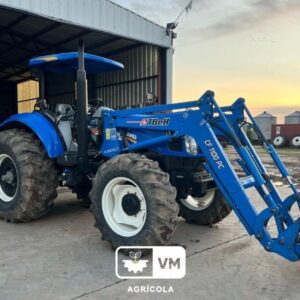 TRACTOR NEW HOLLAND T6.130, 130 HP, AÑO 2022, 2.800 HS MOTOR, CON PALA FRONTAL TBeH, RODADO PATON, CON ROPS, CON LEVANTE 3 PUNTOS