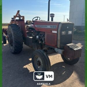 TRACTOR MASSEY FERGUSON 1499, AÑO 1996, DOBLE EMBRAGUE, DOBLE SALIDA DE HIDRAULICO, SIN CABINA
